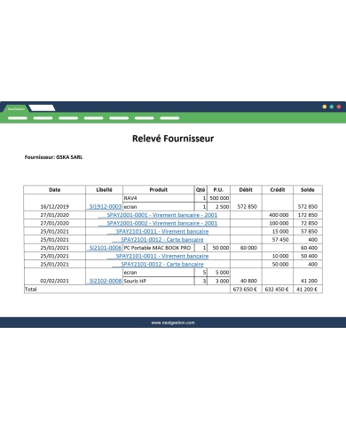 Module des Relevés clients et fournisseurs Dolibarr