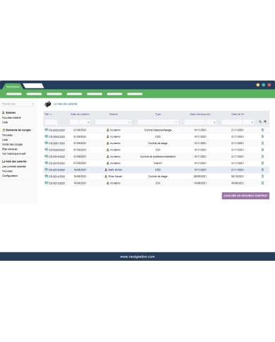 Gestion Avancée des contrats salarié - Editions