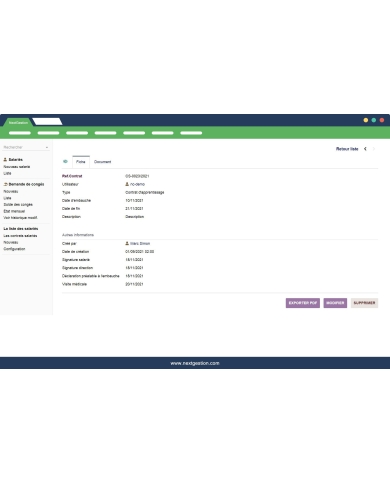 Gestion Avancée des contrats salarié - Editions