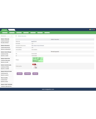 Vehicle Management Module of a company