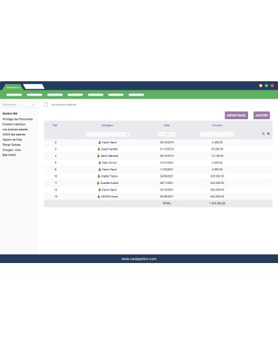 Module Gestion des Ressources Humaines GRH & Paie